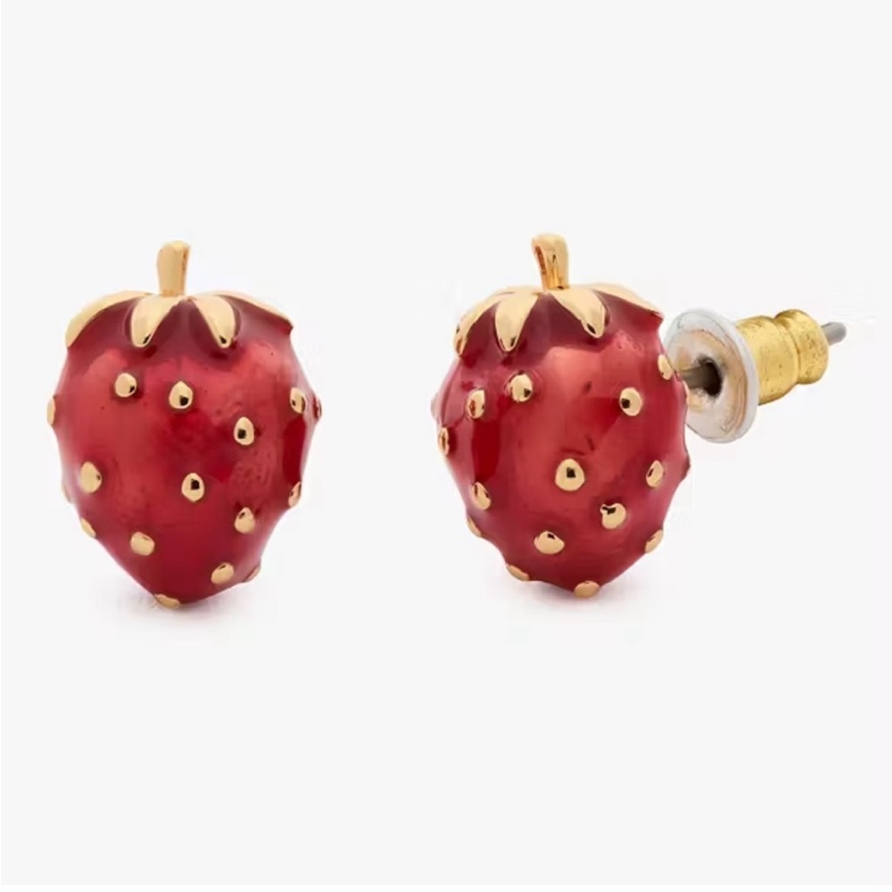 NWT kate spade strawberry stud earrings